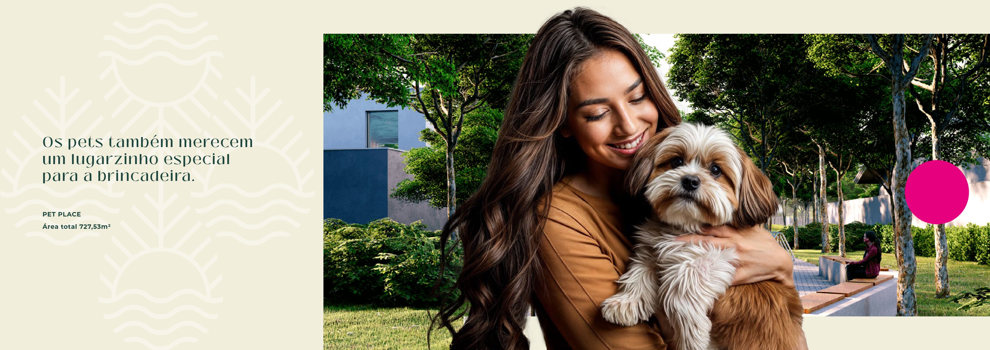 Perspectiva ou fachada do empreendimento, mostrando o design arquitetônico e o paisagismo.