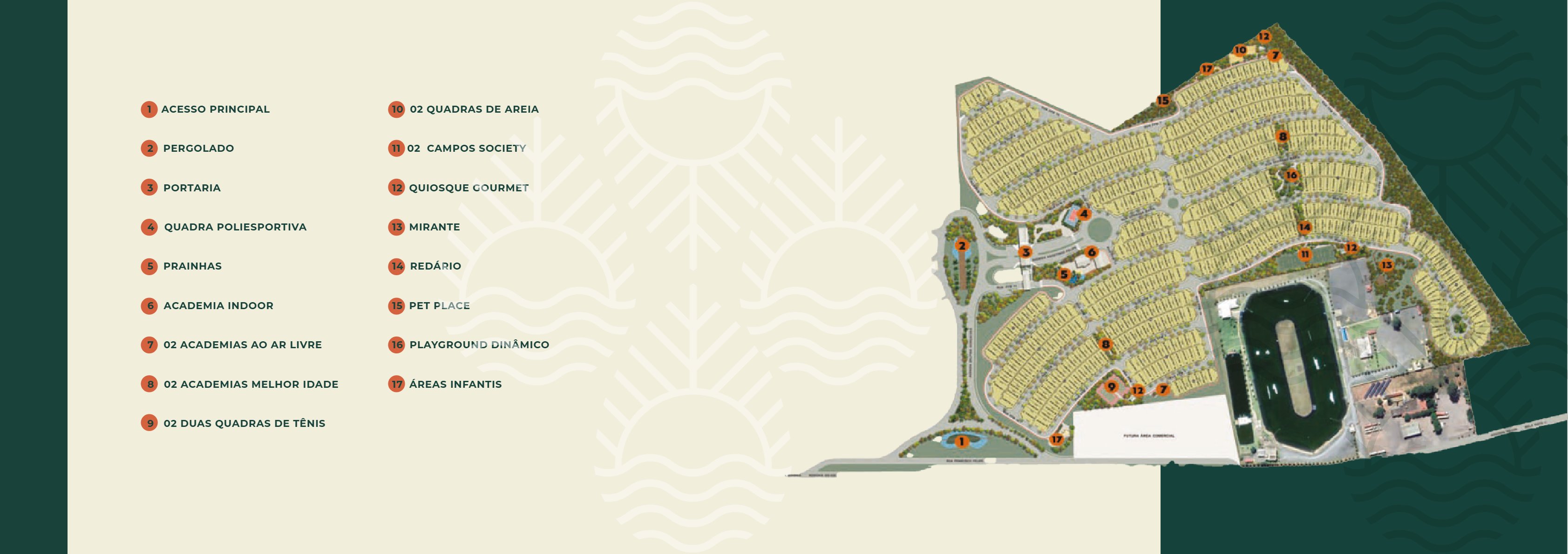 Planta baixa detalhada de uma unidade, com layout dos cômodos e dimensões.