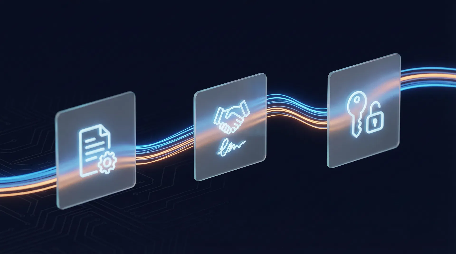 Processus d'acquisition en 3 étapes : teaser, NDA, paiement