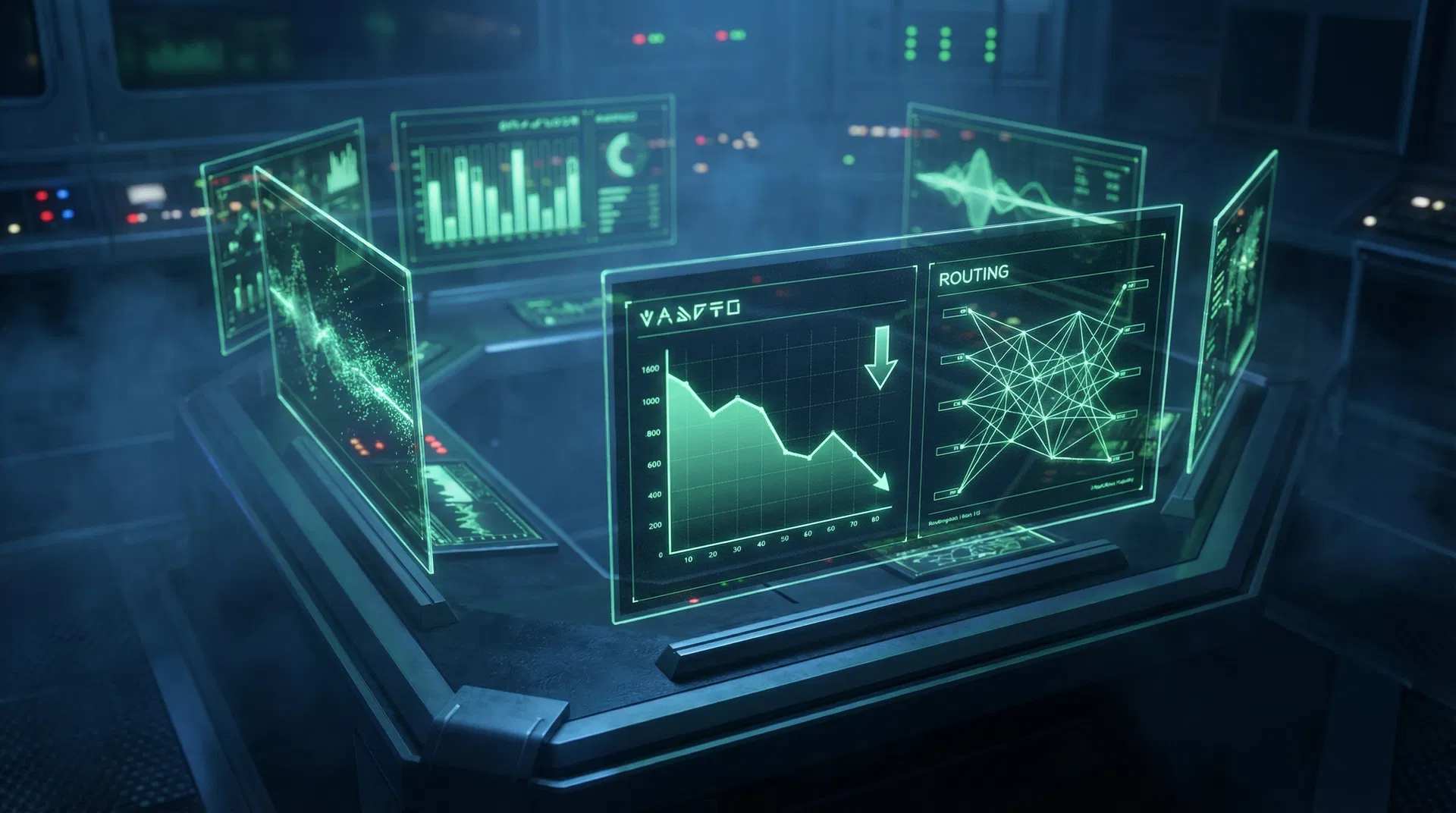 Holographic command center dashboard