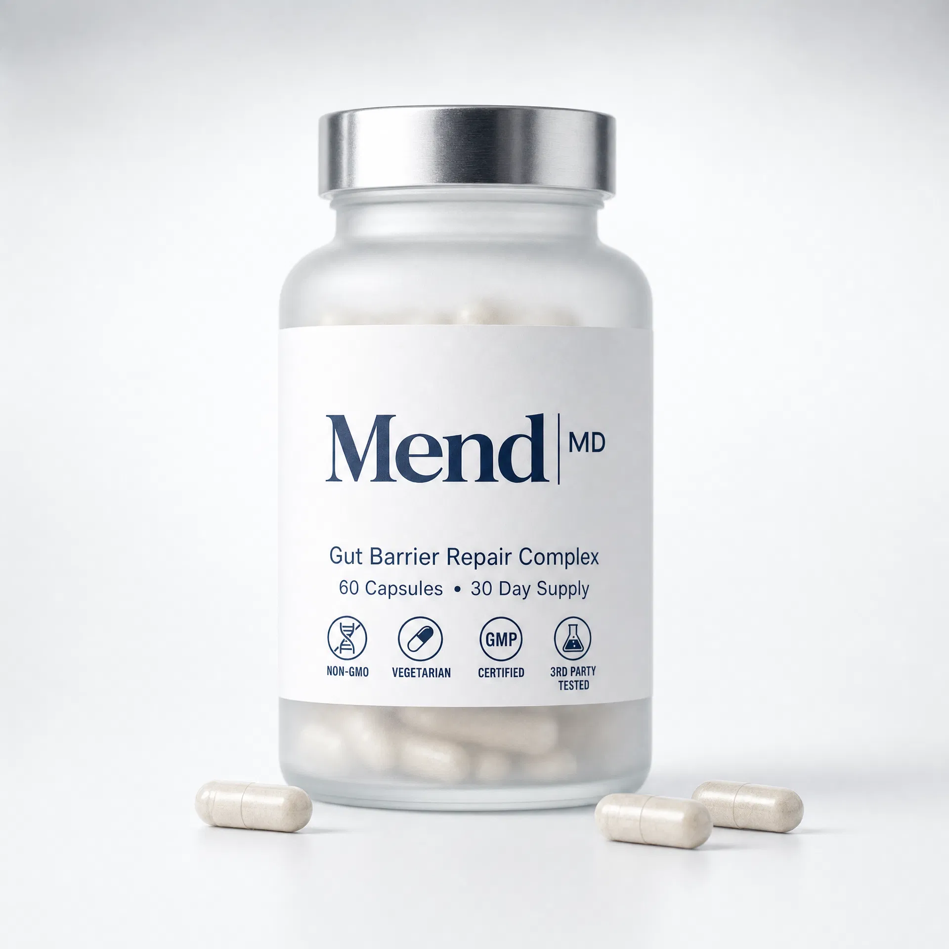 MendMD Gut Barrier Repair bottle with capsules