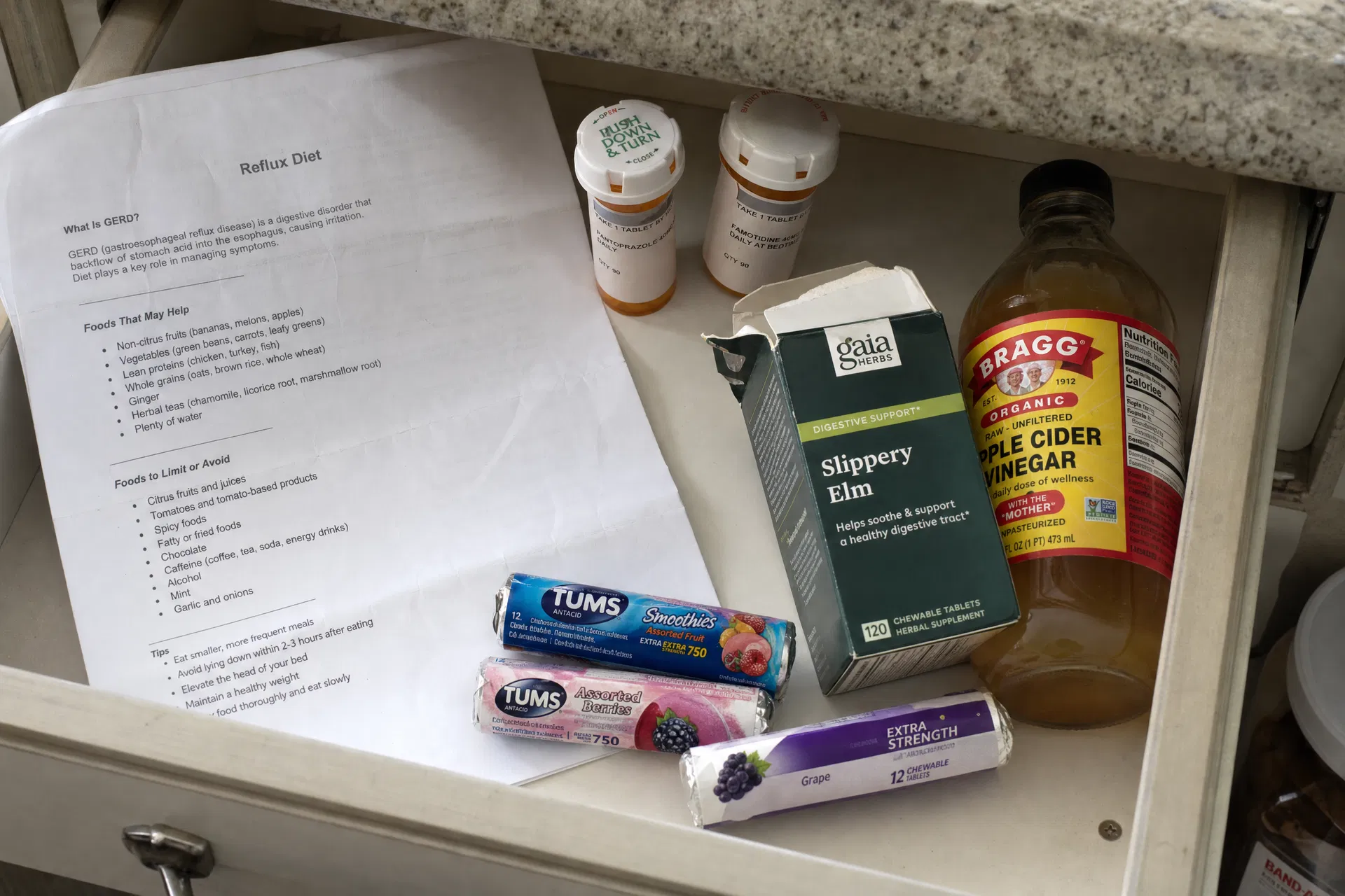 Drawer of past reflux treatment attempts