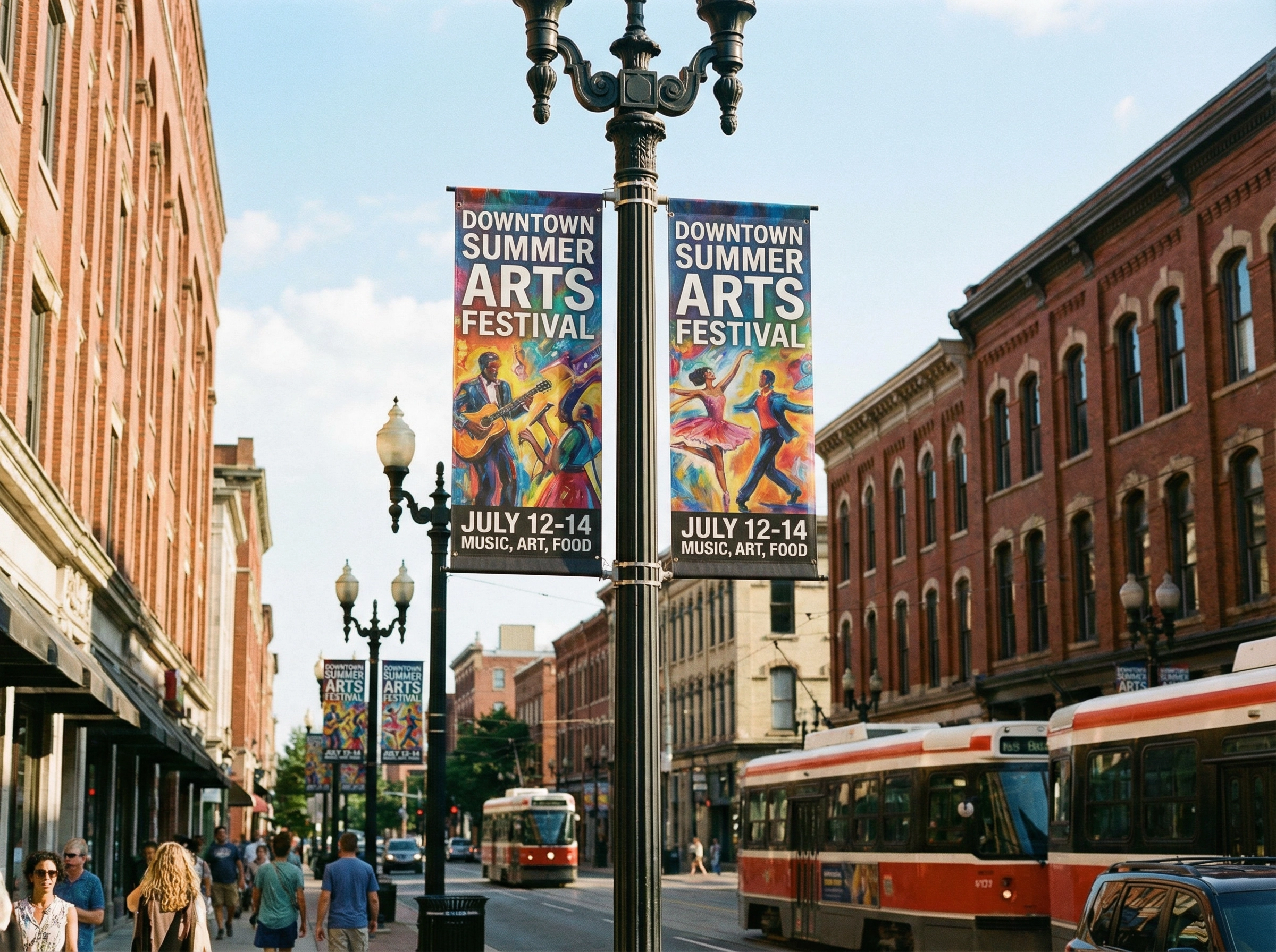 DOWNTOWN SUMMER ARTS FESTIVAL POLE BANNERS