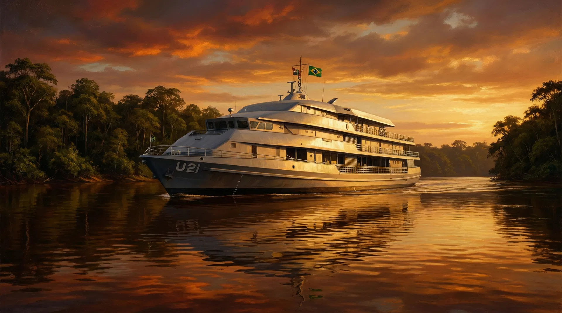 NAsH Soares de Meireles — Navio de Assistência Hospitalar da Marinha do Brasil no Rio Amazonas