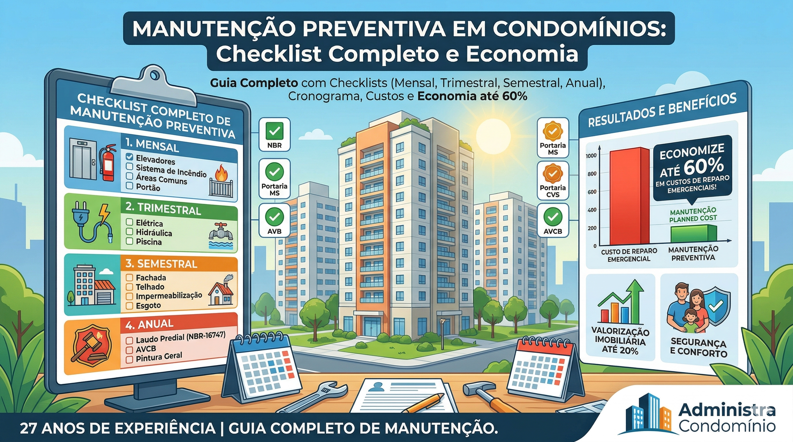 Manutenção Preventiva em Condomínios: Checklist Completo e Economia