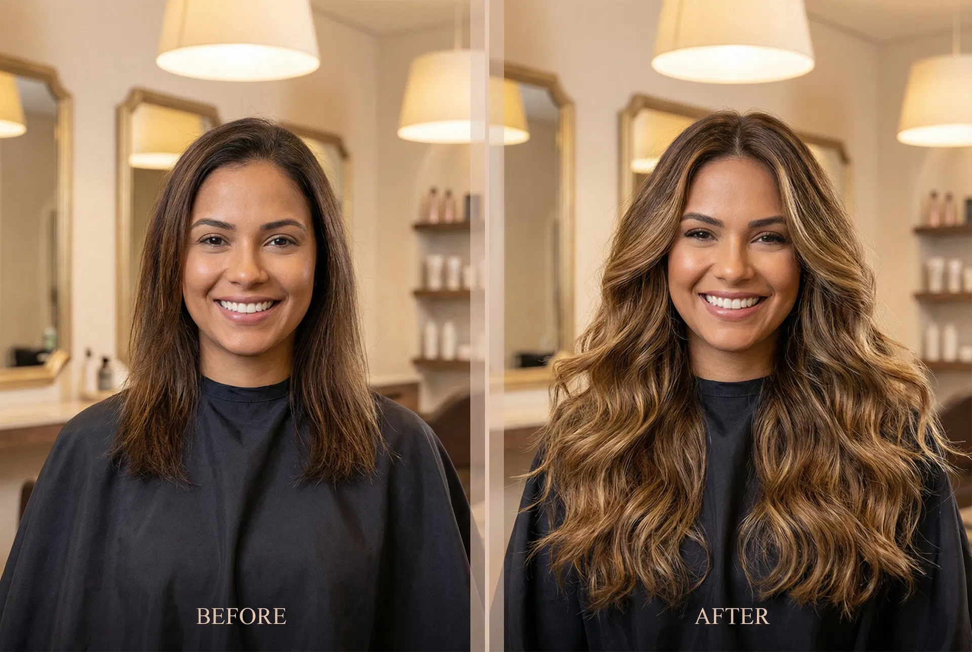 Mega Hair — Antes e Depois