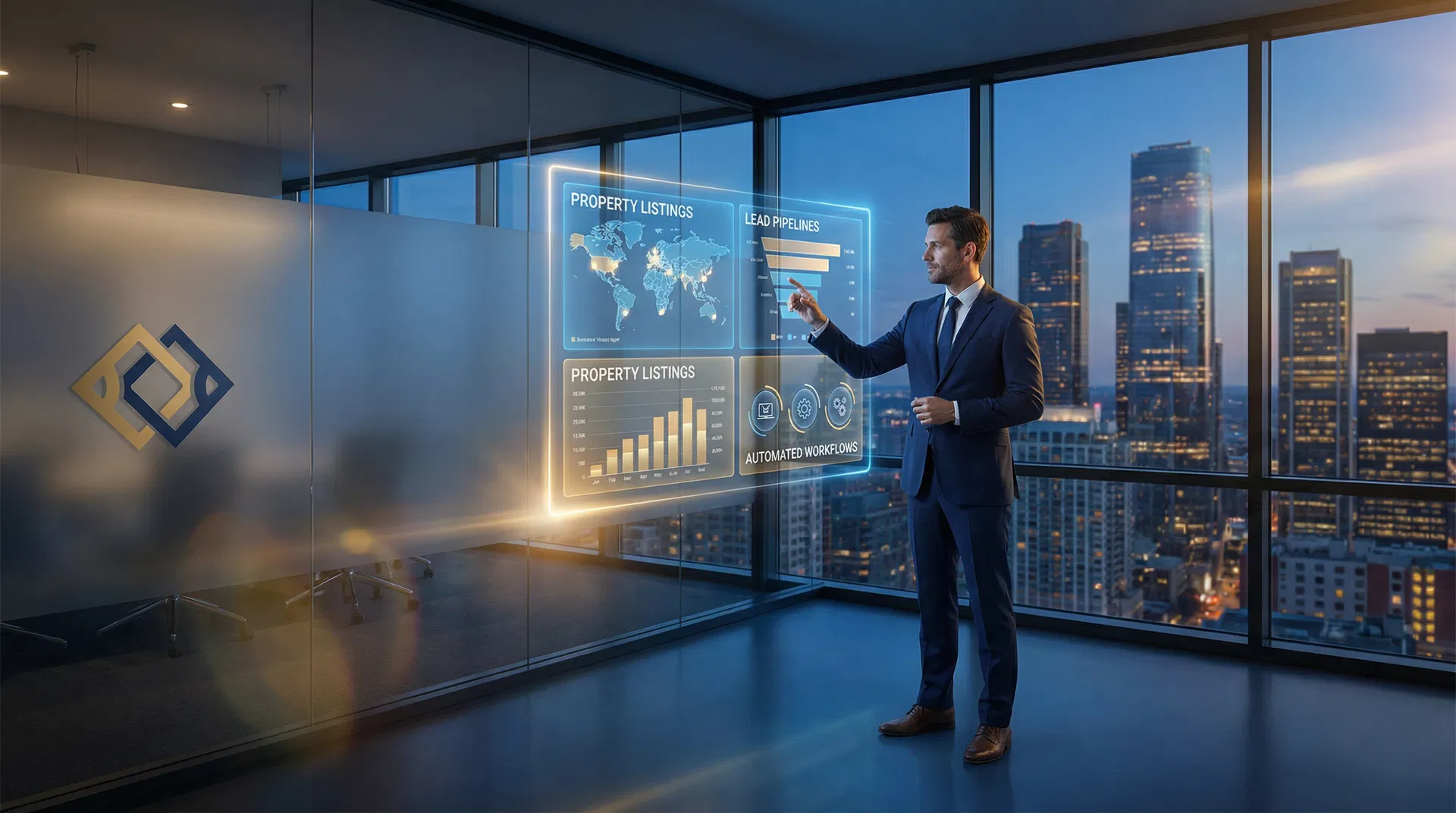 Real estate agent using AI dashboard