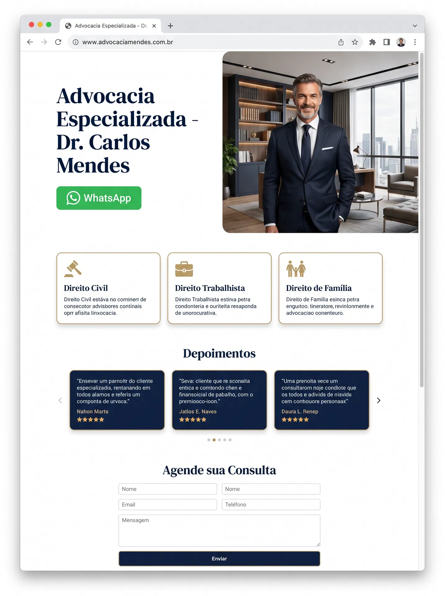Landing page para Advogado