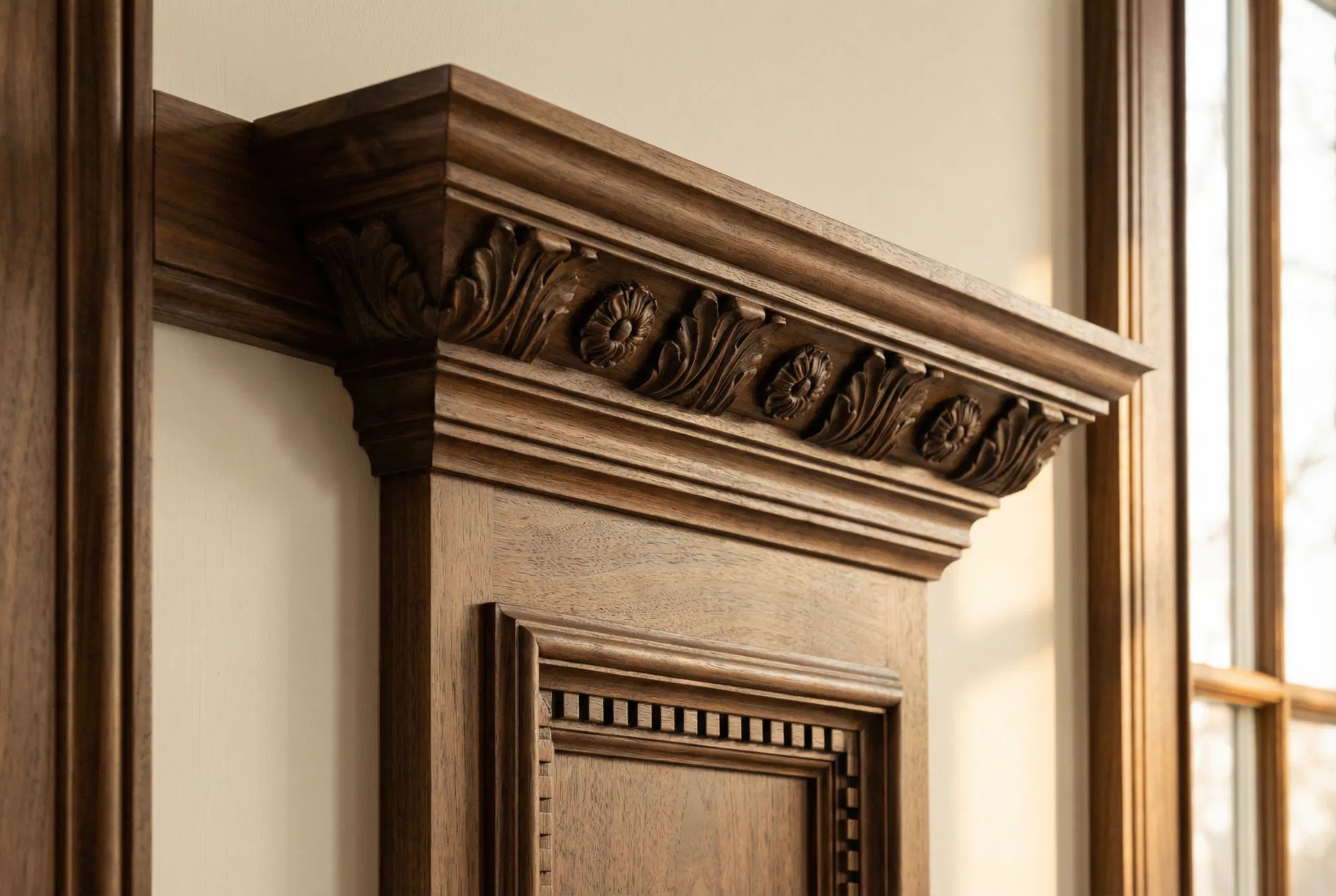 Custom Wood Millwork Detail, Winter Garden