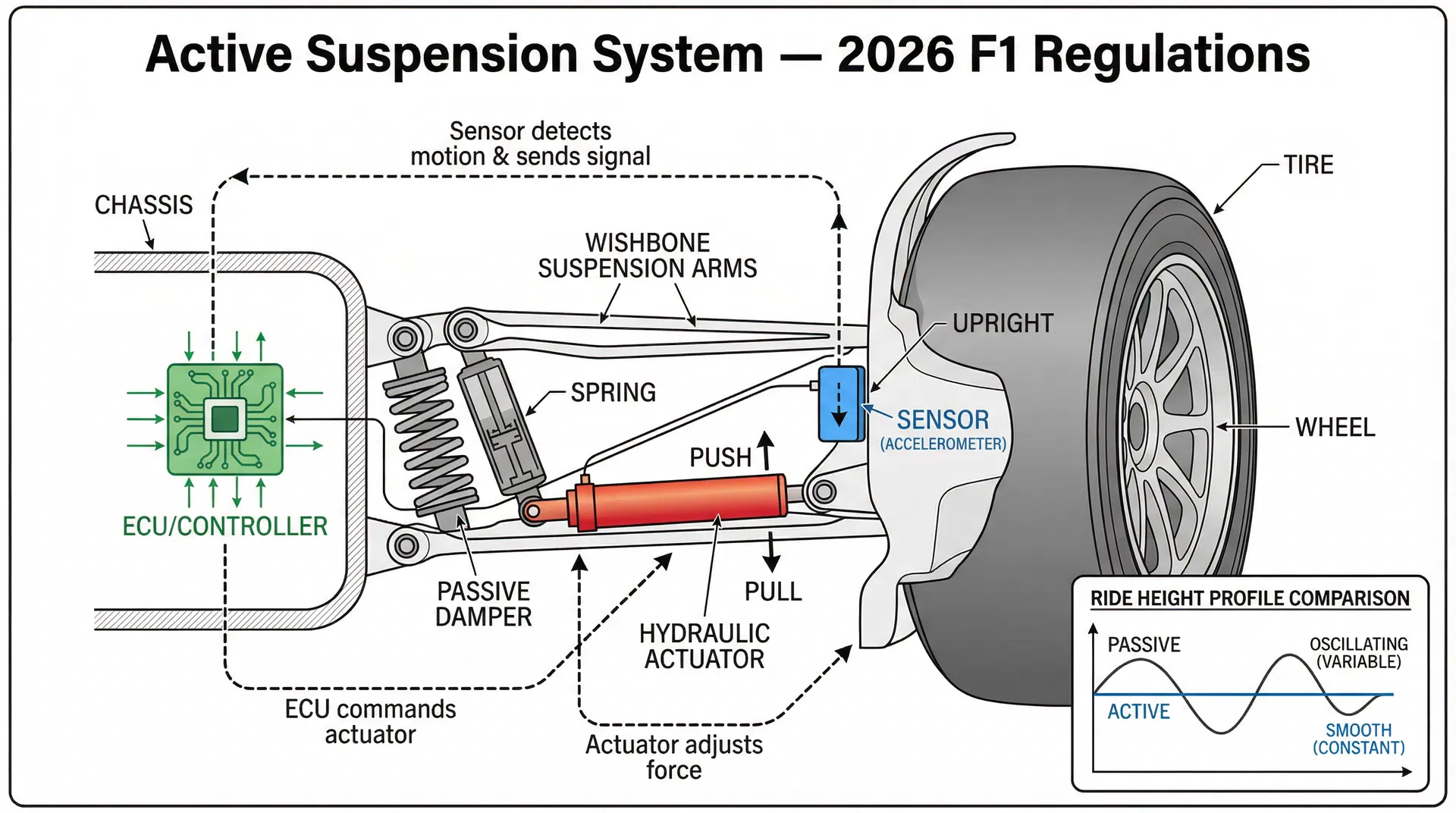 Active Suspension System  -  2026 F1 Regulations