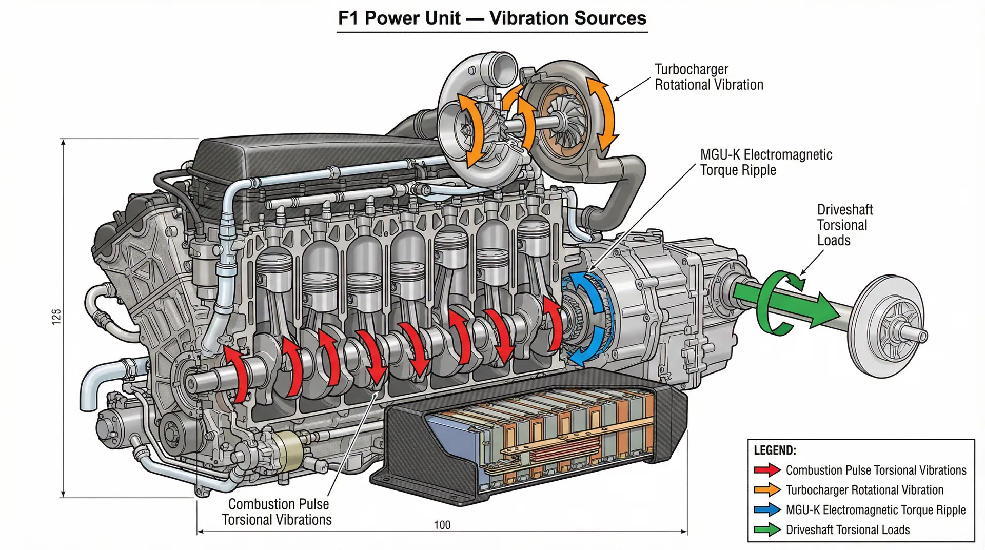 F1 Power Unit  -  Vibration Sources