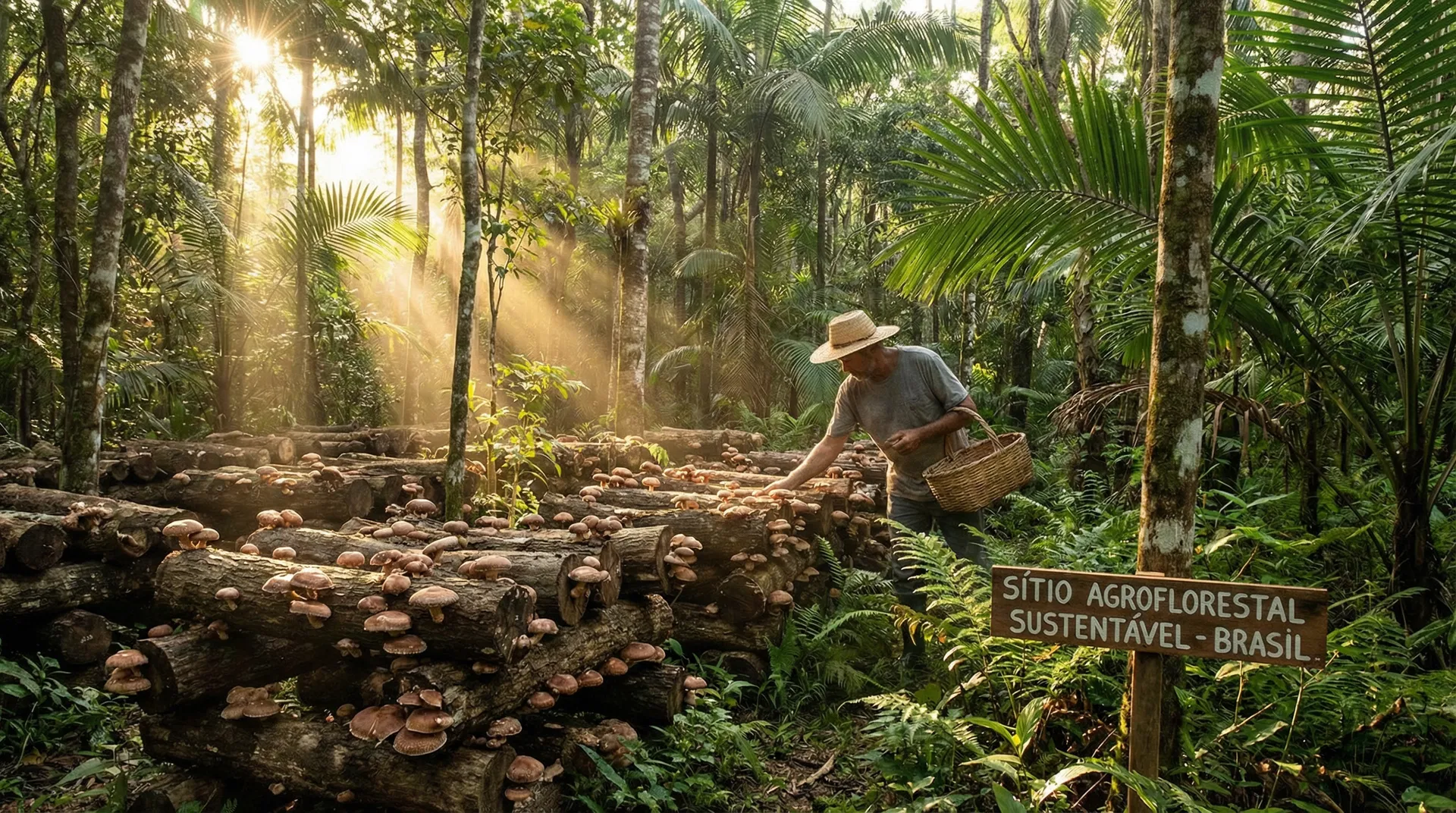 Shiitake vira estrela em projeto de agrofloresta