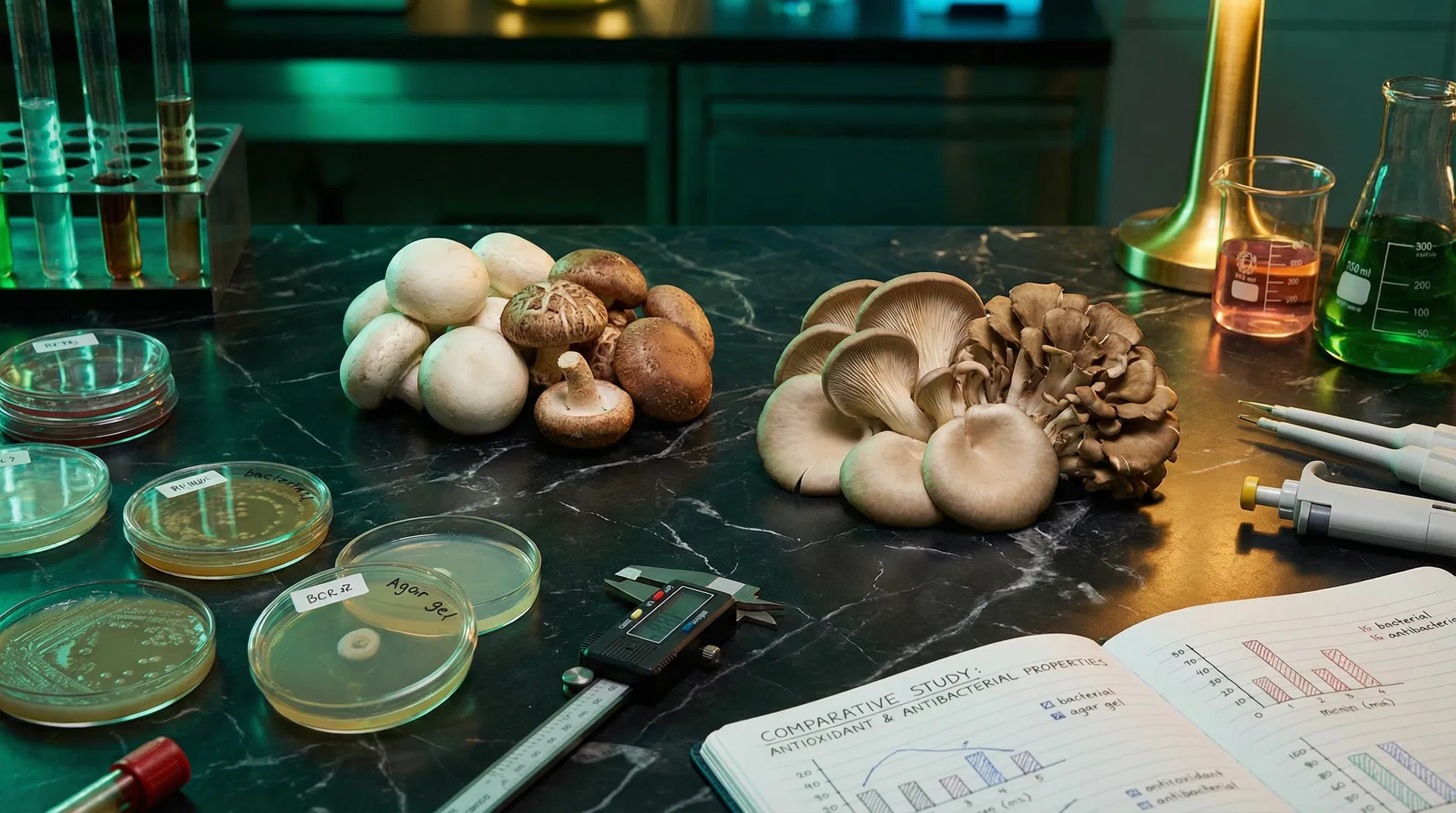 Estudo Comparativo de Cogumelos Comestíveis: Ação Antioxidante e Antibacteriana