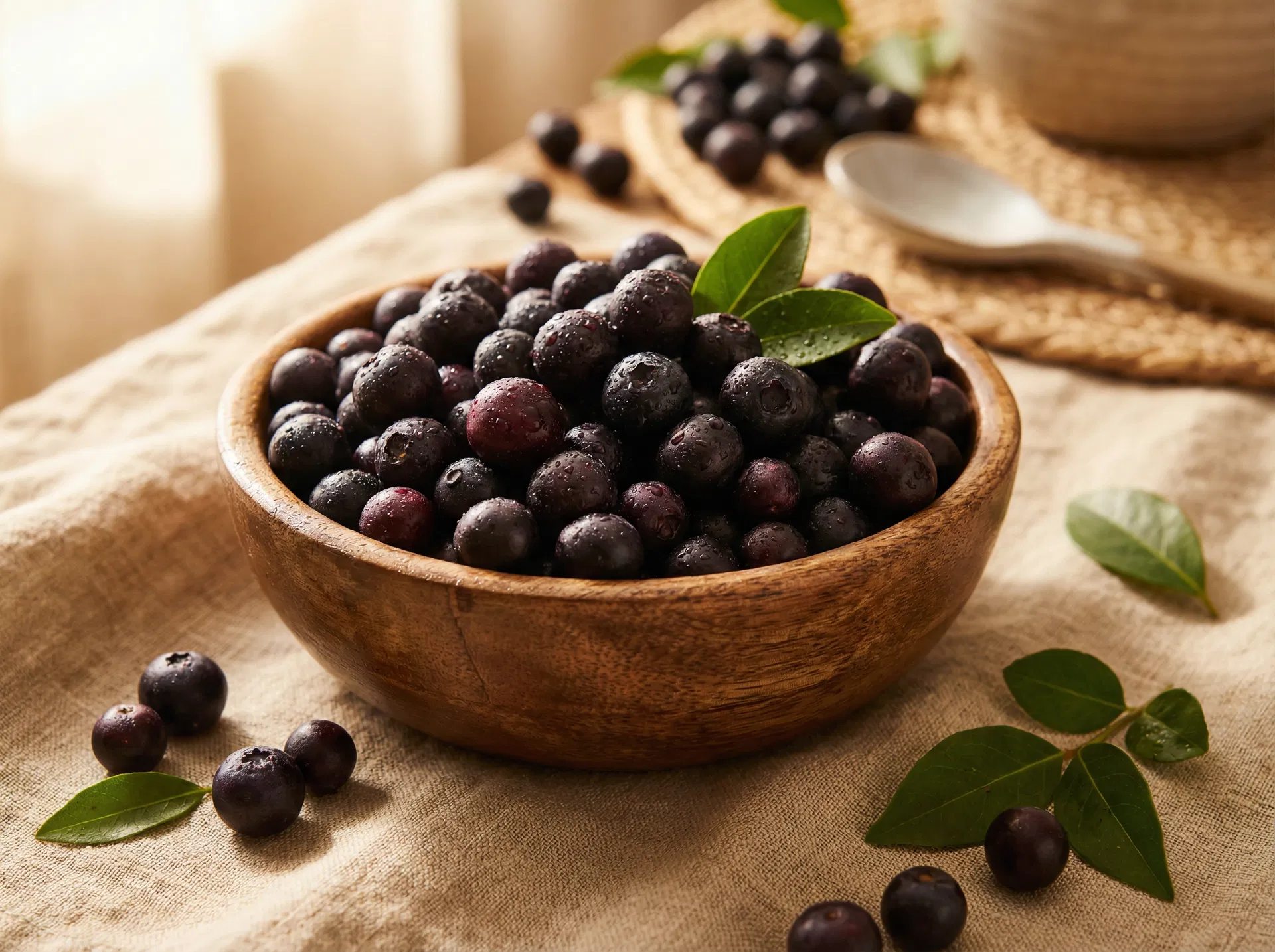 Fresh maqui berries rich in anthocyanins