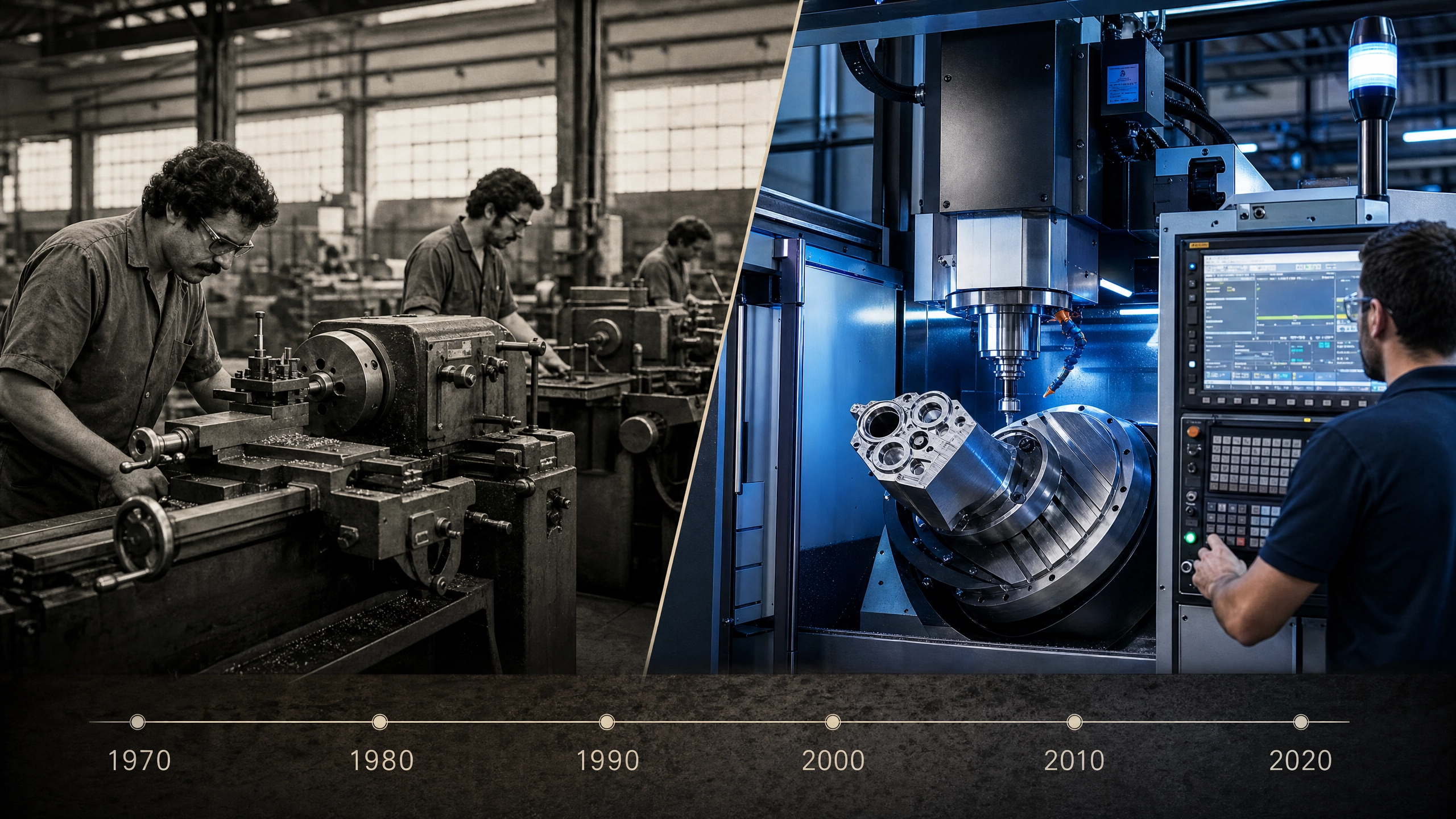 A Evolução das Máquinas CNC no Brasil: Uma Linha do Tempo da Indústria Metalmecânica