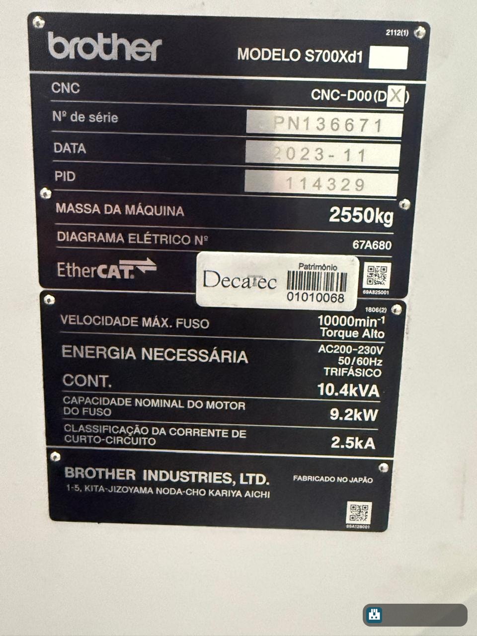 Brother SPEEDIO S700Xd1 — foto 5