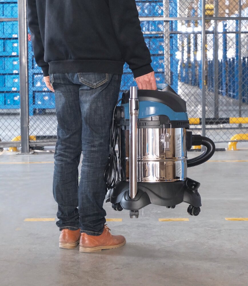 ASPIRATEUR EAU ET POUSSIERE 20L 230V 1200W CUVE INOX SOUFFLEUR - Vignette 6