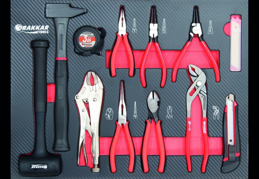 SERVANTE 7 TIROIRS 176 OUTILS FINITION CARBONE - Vignette 3