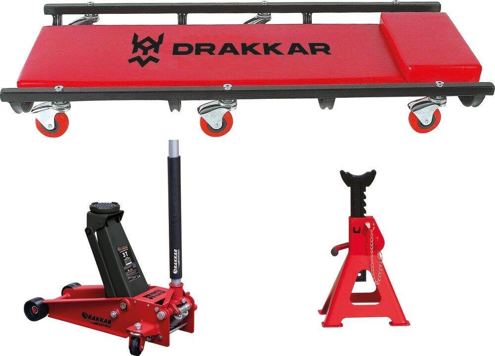 PACK CRIC ROULEUR 3T - 2 CHANDELLES A CREMAILLERE + CHARIOT DE VISITE 6 ROUES - Produit outillage pneumatique professionne...