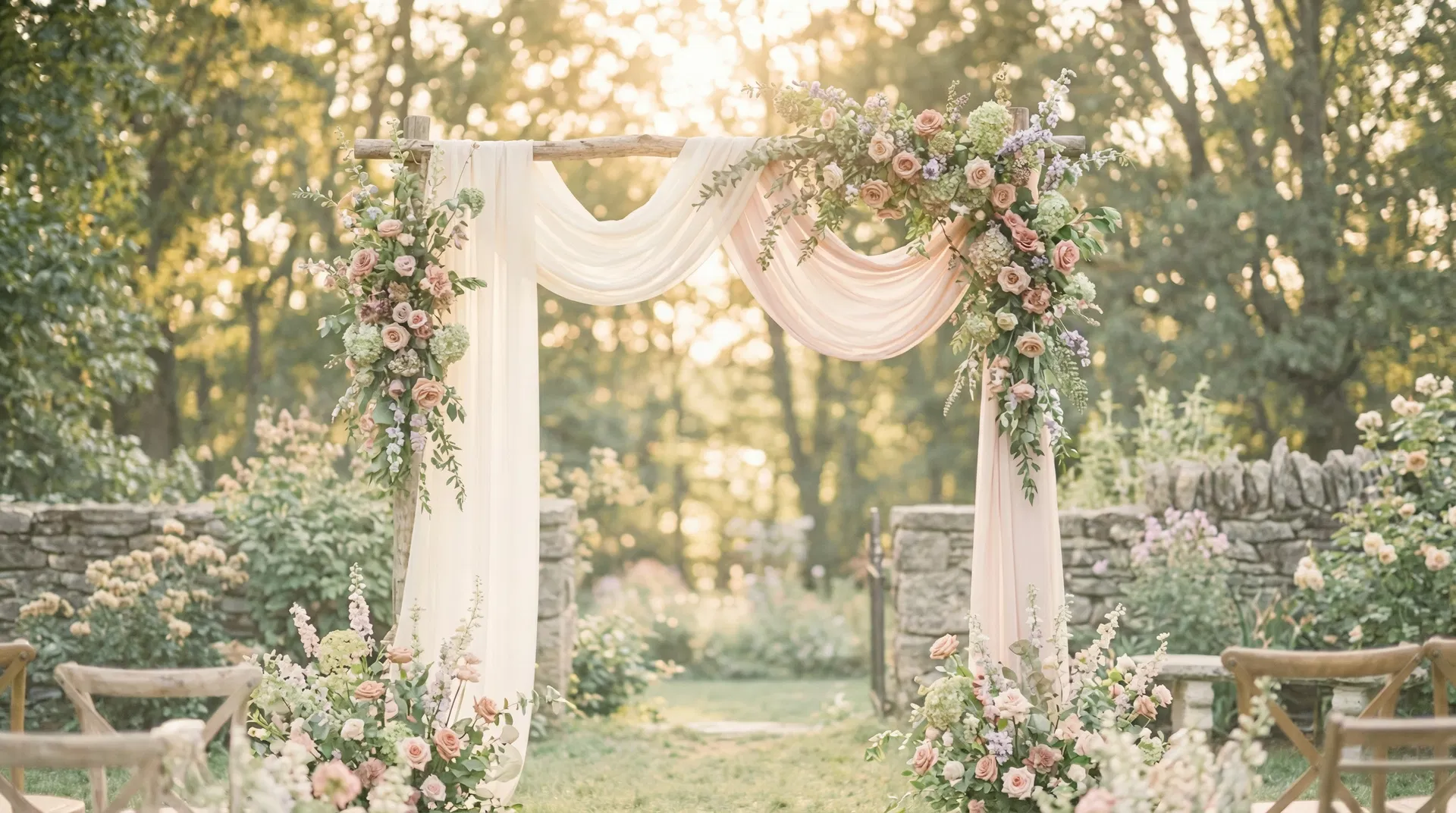 Portal florido de casamento