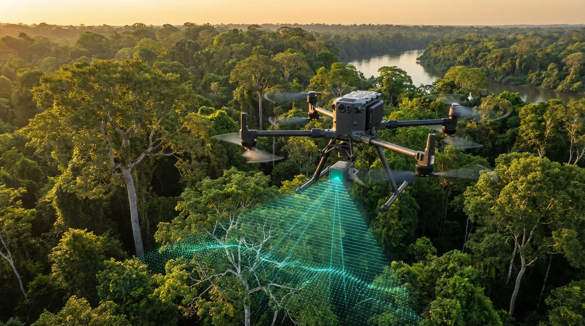 Perfilamento LiDAR com Drone