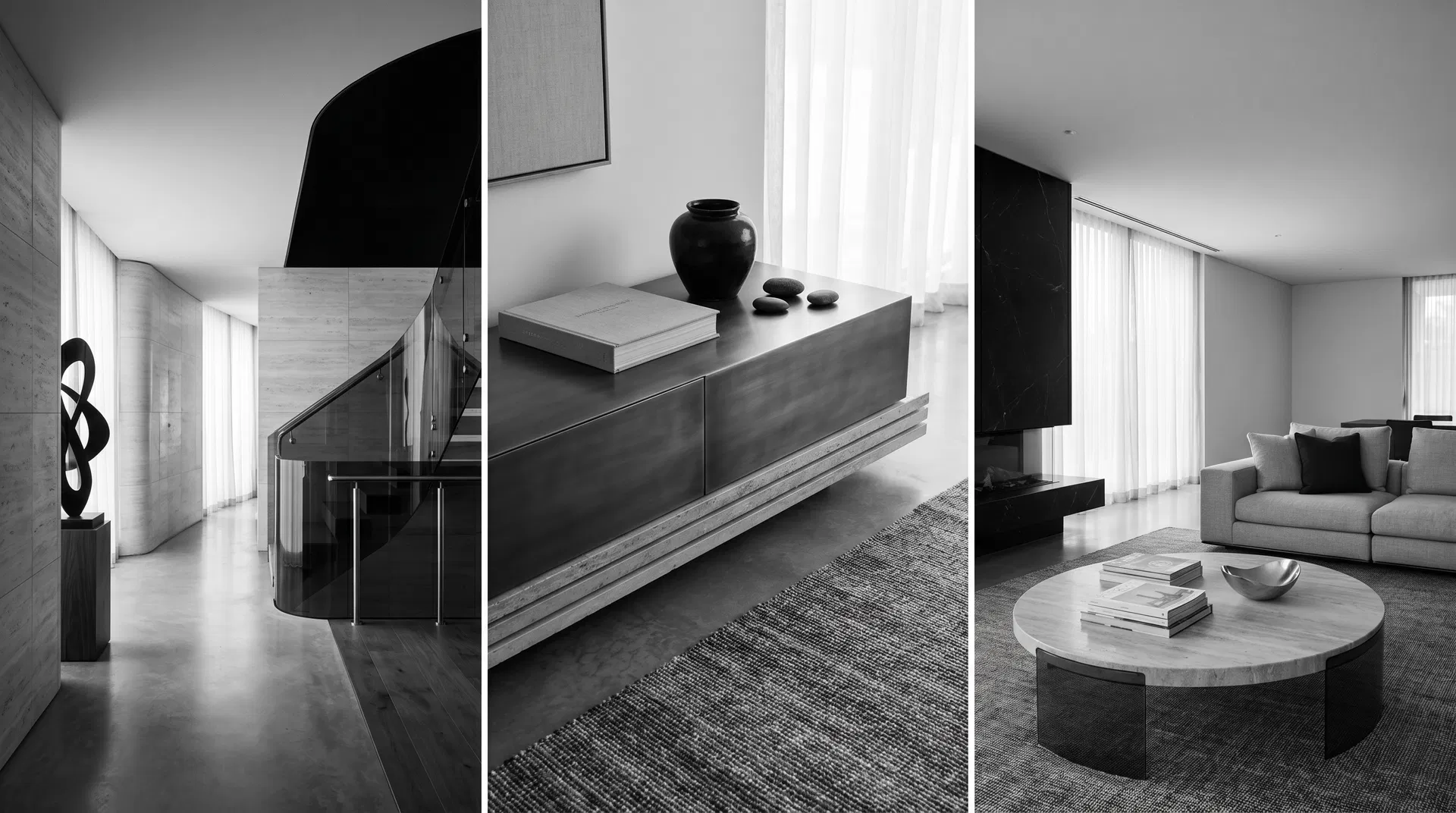 Galeria arquitetônica monocromática