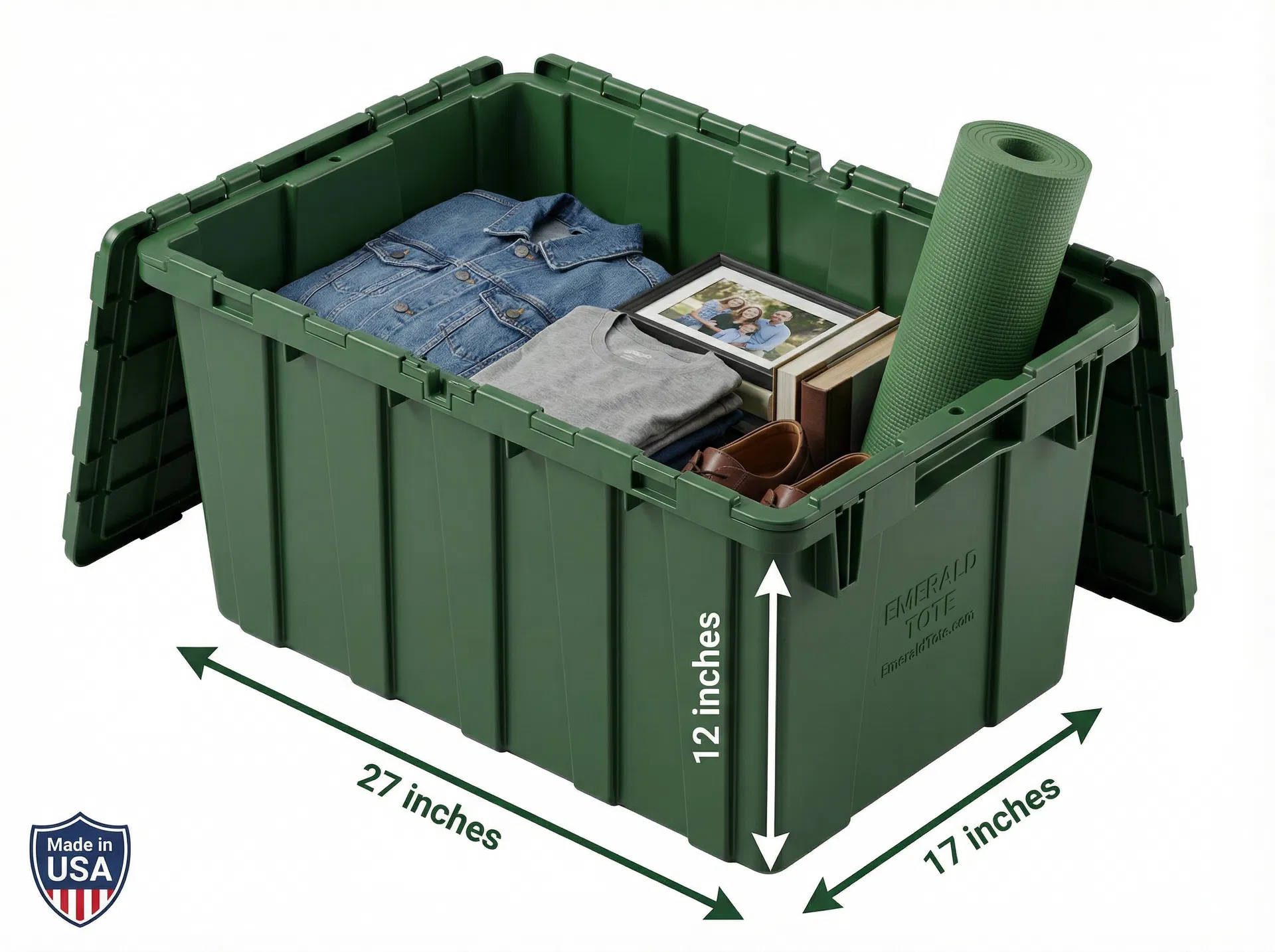 Emerald Tote dimensions: 27 inches long, 17 inches wide, 12 inches tall