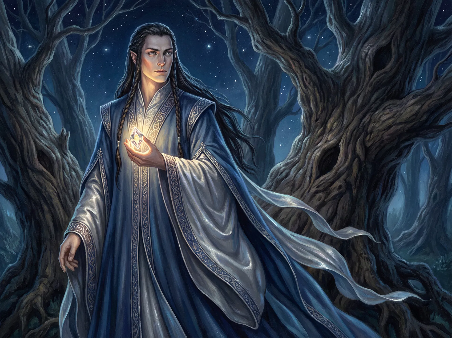 AI conceptualization of a Tolkien Noldor elf