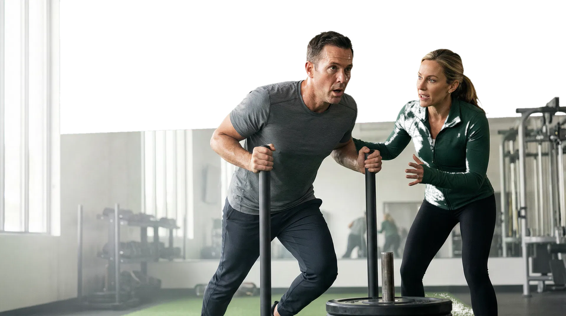 Body transformation coaching session in a boutique gym