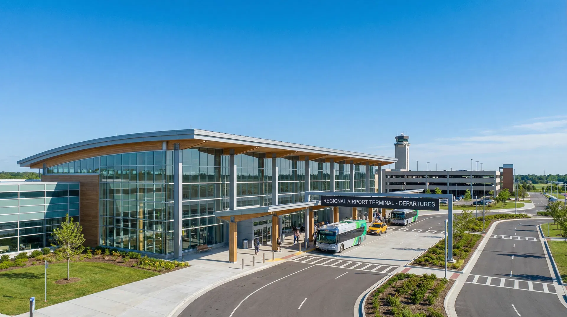 Terminal aeroportuário moderno