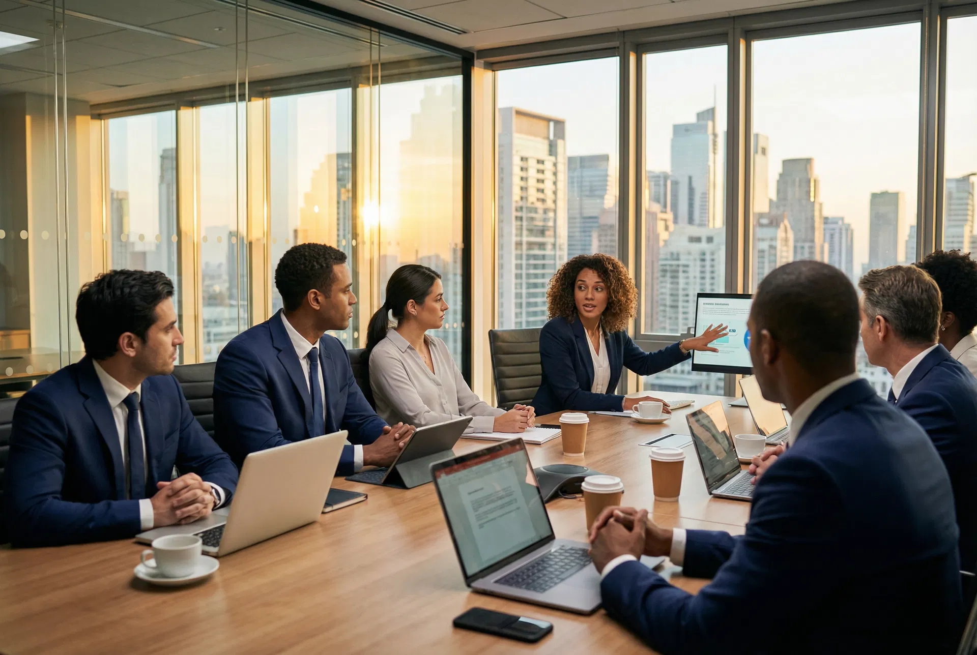 Equipe MJP Controller em reunião estratégica
