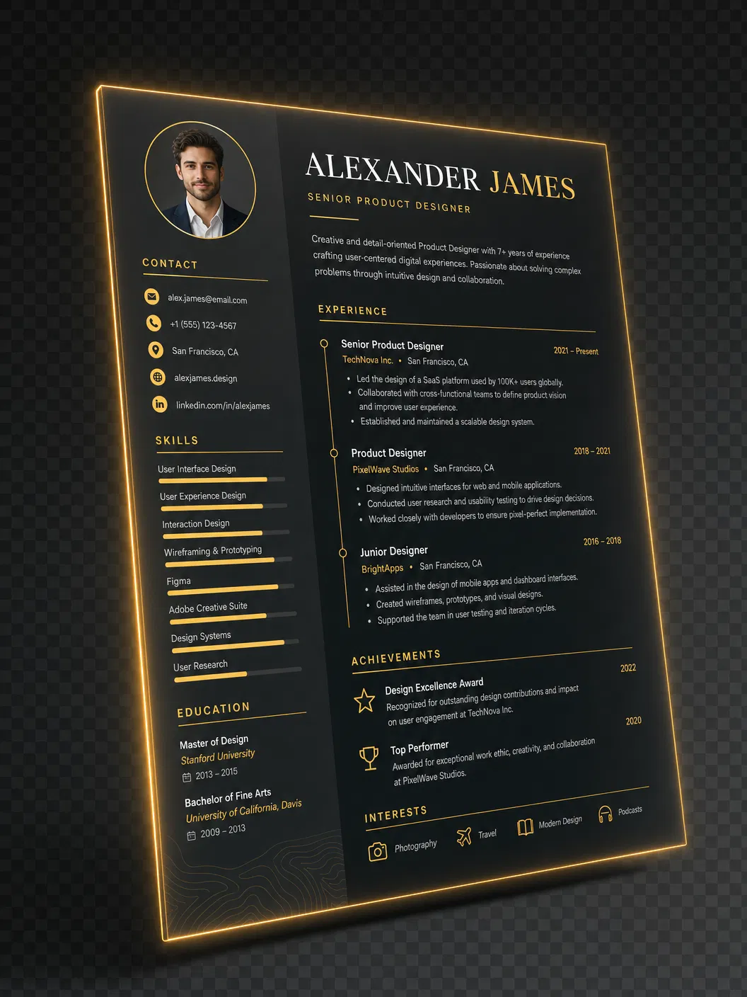 AI-generated resume preview