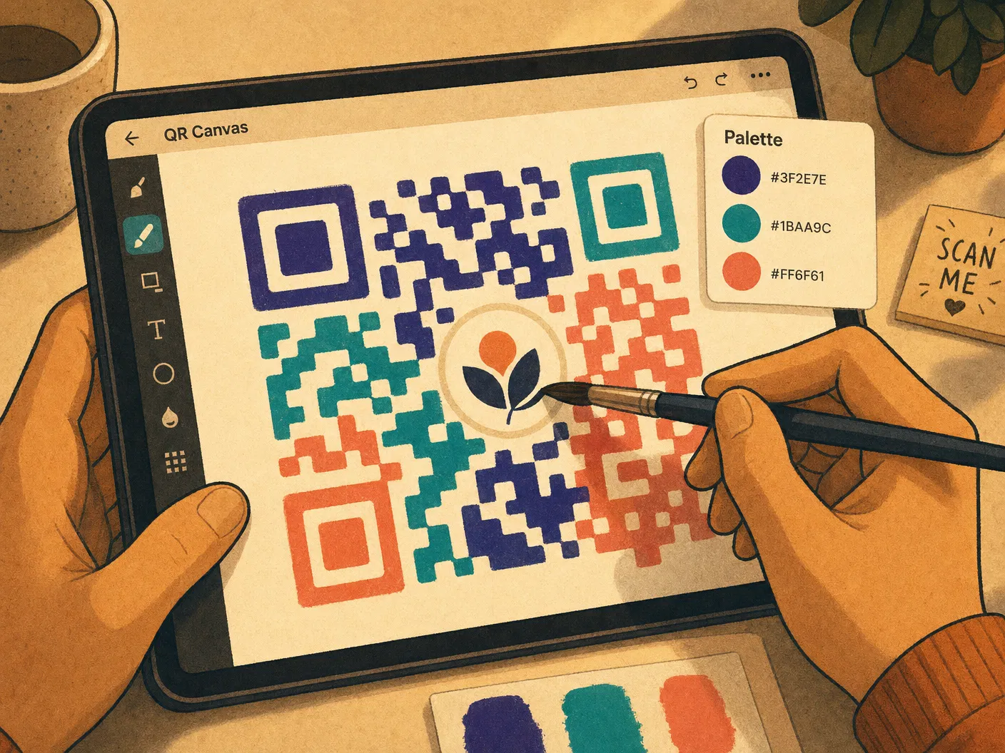 Customize your QR codes with colors and icons