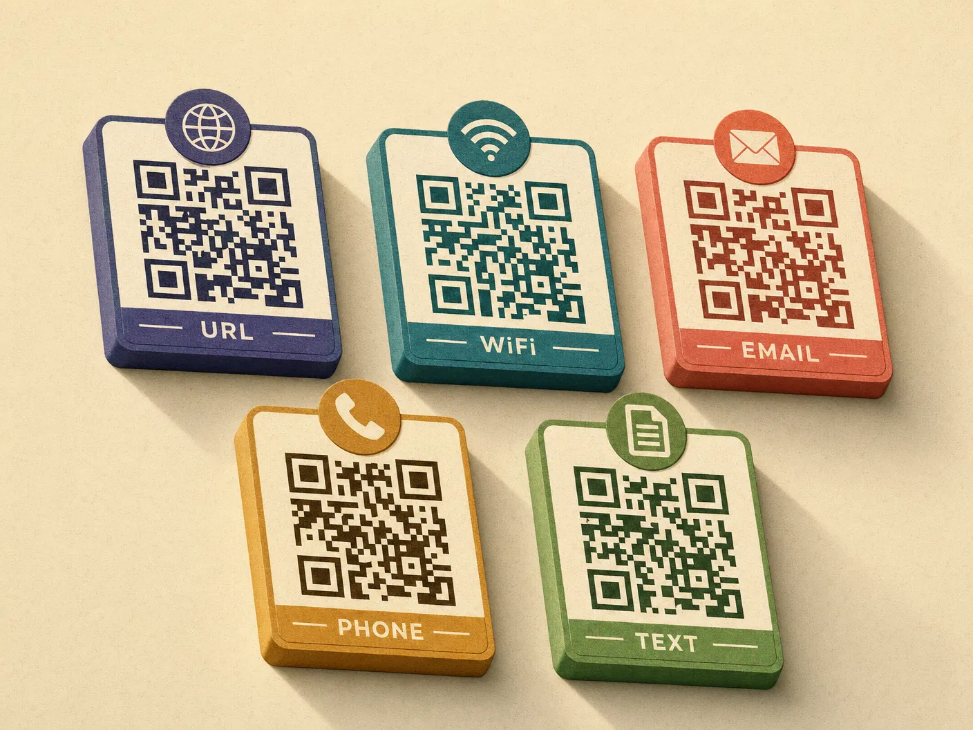 Multiple QR code types