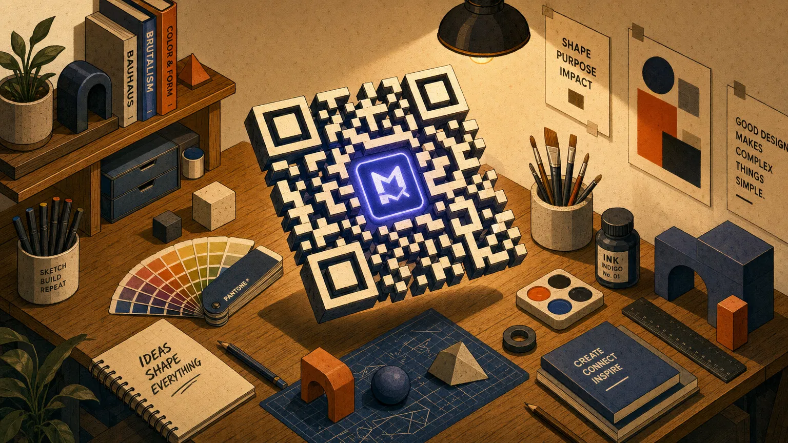 QR Code Forge — Create custom QR codes with icons and colors