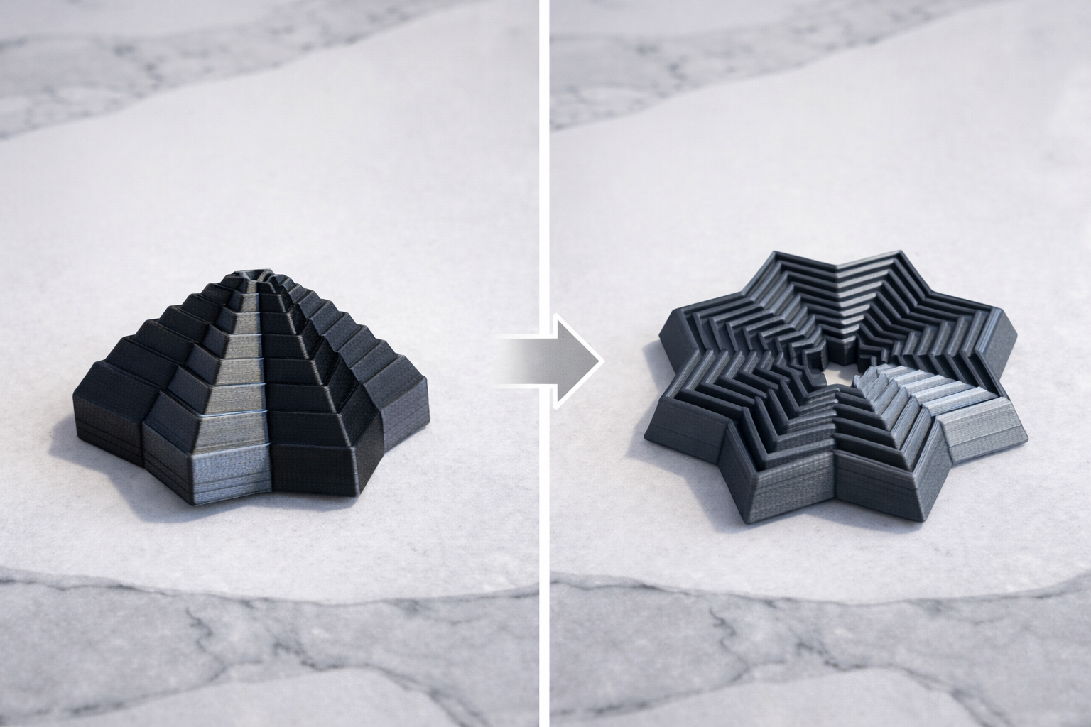 Star Pyramid – Transforming 3D Printed Fidget