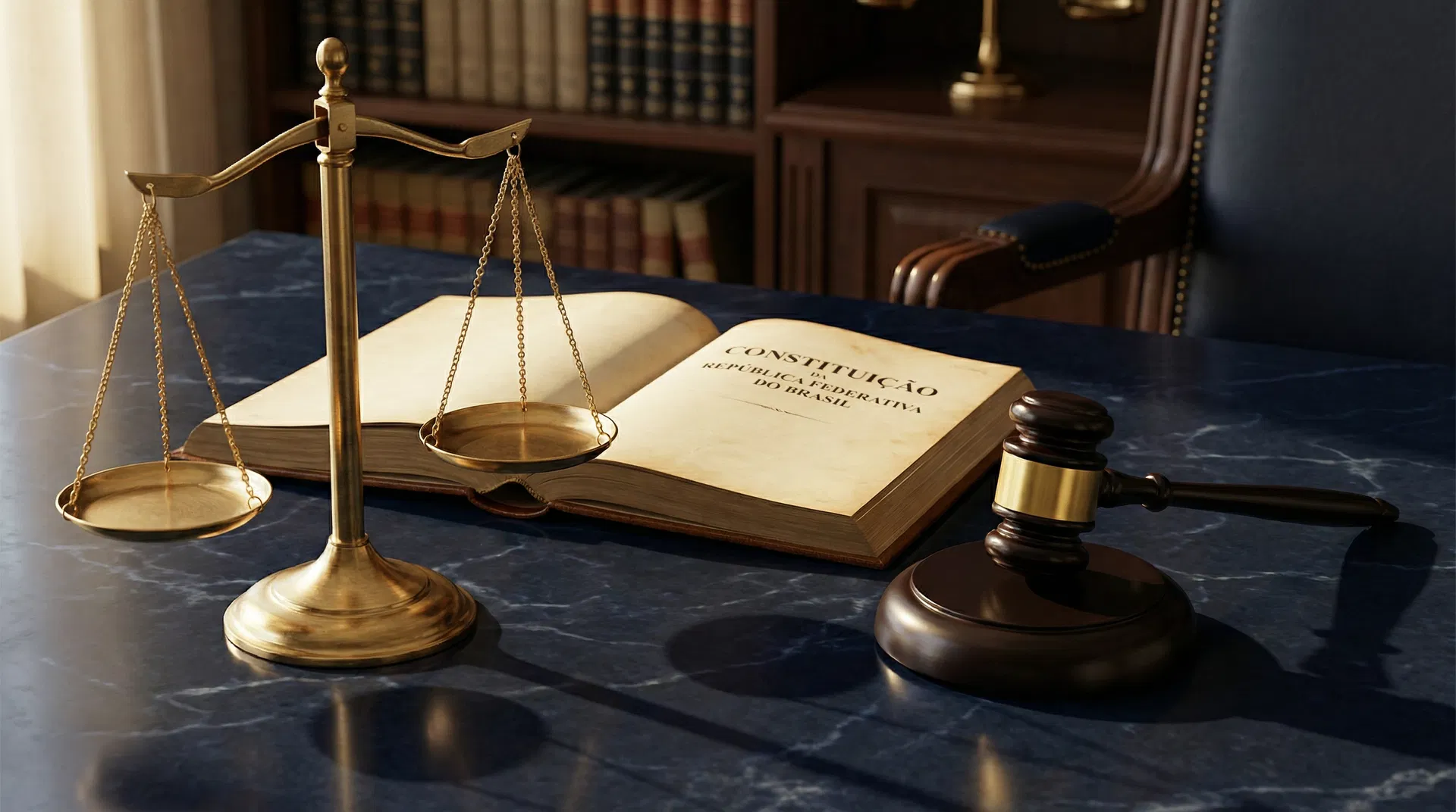 Constituição Federal e balança da justiça