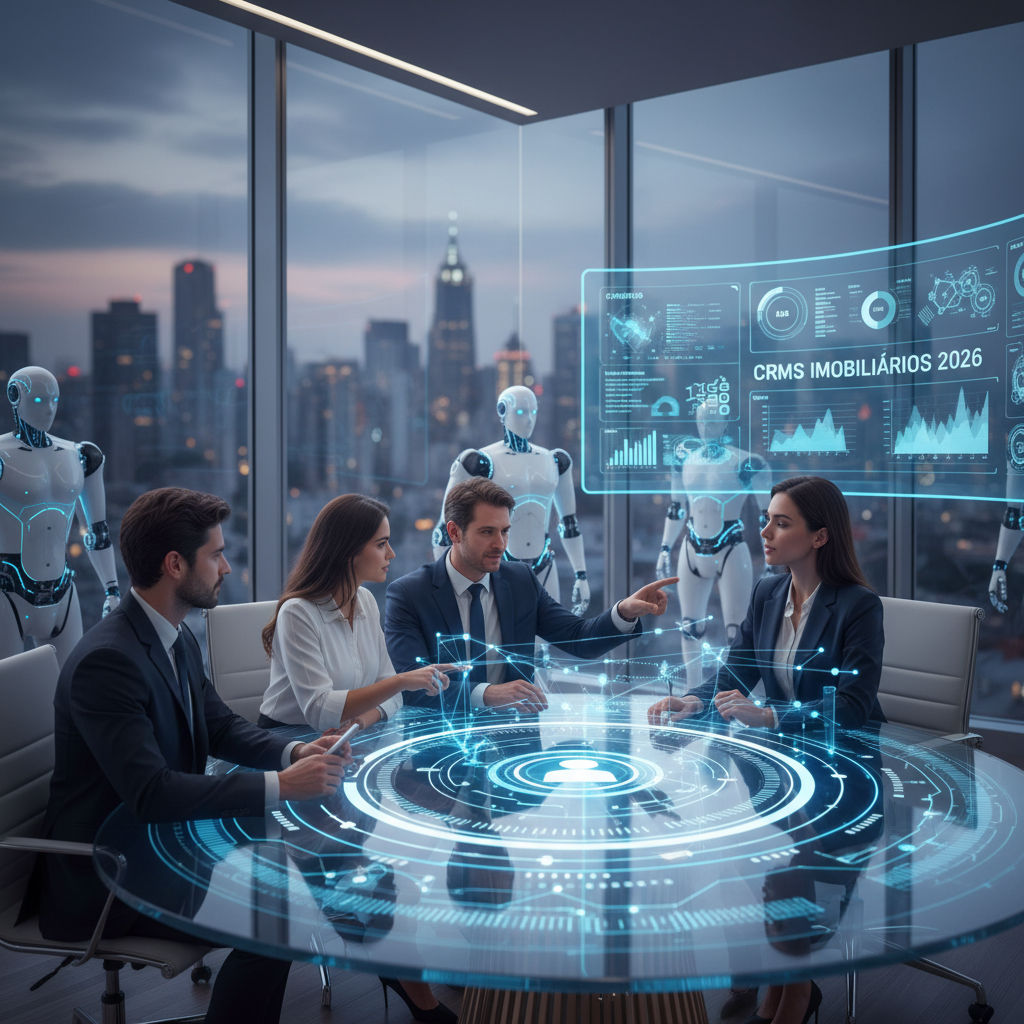 Imagem ilustrativa: CRMs Imobiliários em 2026: Inteligência Artificial e Automação Redefinem a Gestão de Clientes