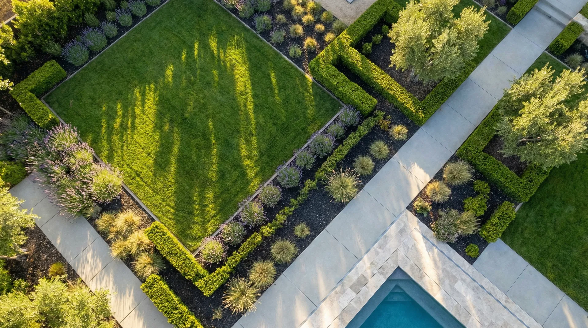 Luxury landscape design by Bayview Landscape & Maintenance — Silicon Valley