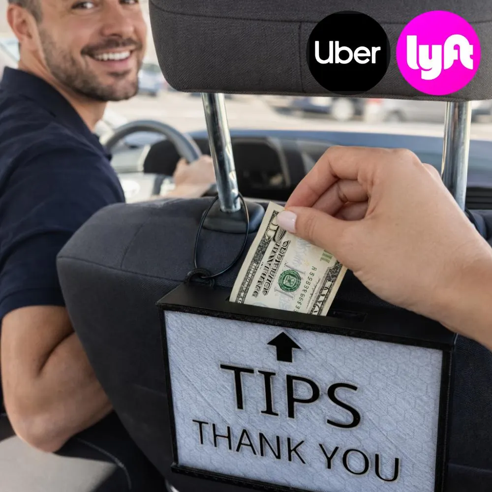 Tip Box – Uber Lyft Tip Jar for Rideshare