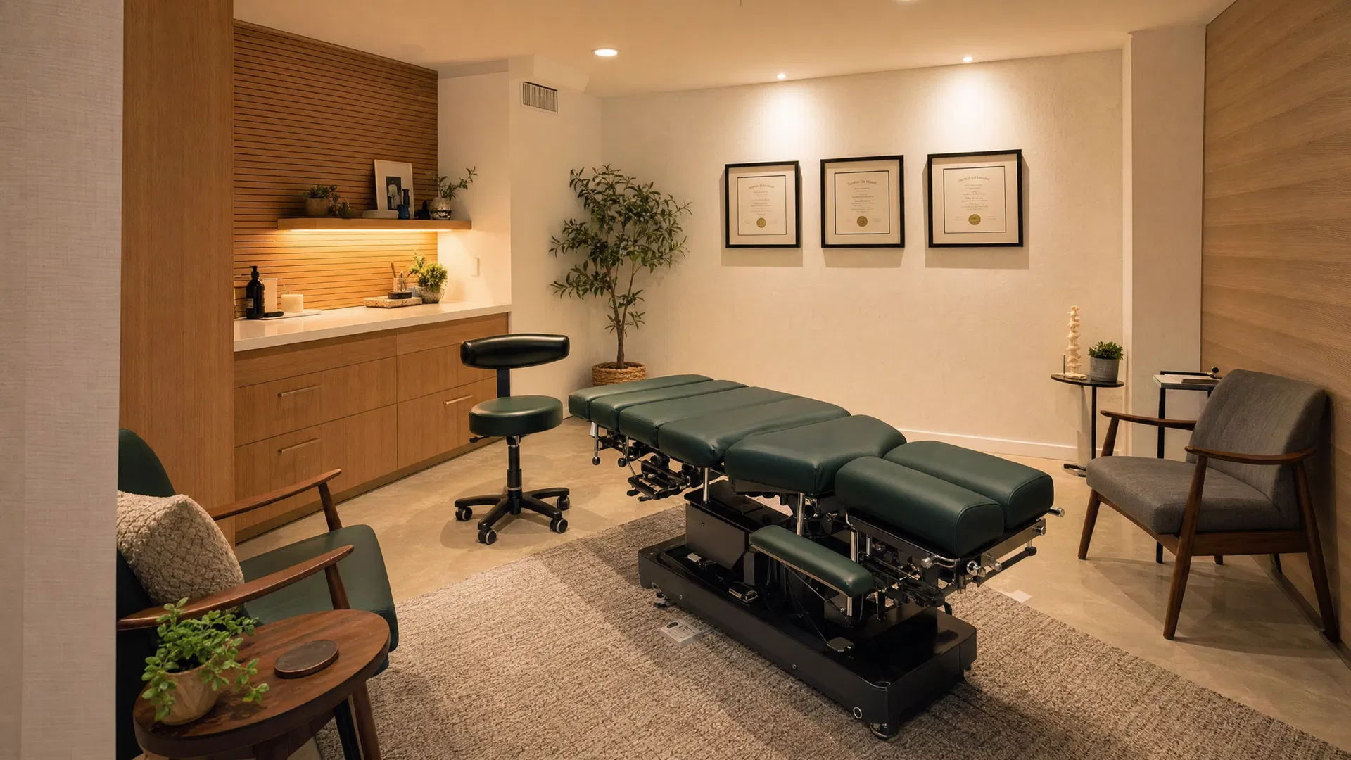 New Beginnings Chiropractic treatment room in Papillion, NE