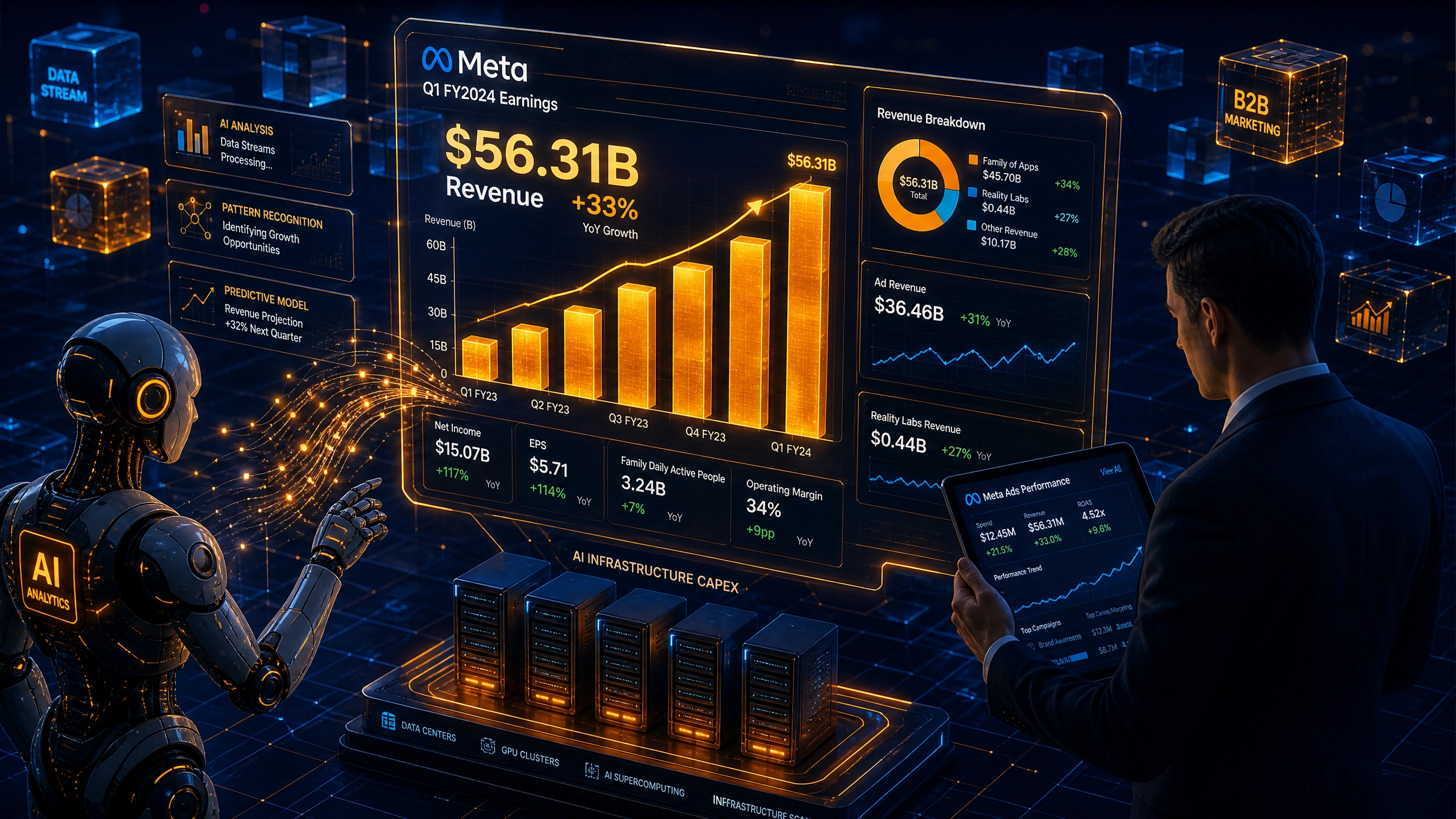 Meta Q1 2026 Earnings: What $56 Billion in Revenue and a 33% Ad Growth Rate Mean for B2B Marketers