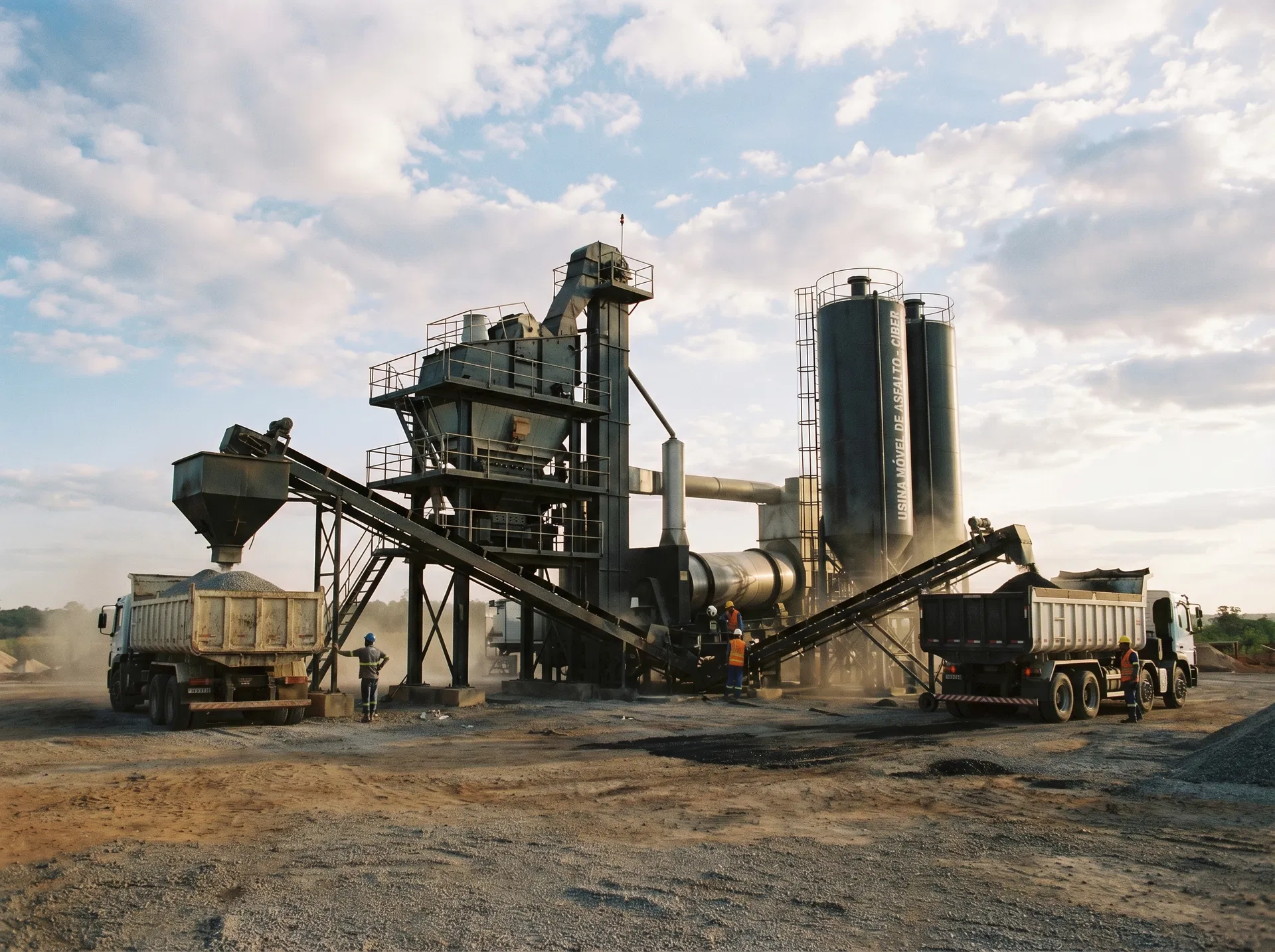 Usina de asfalto móvel