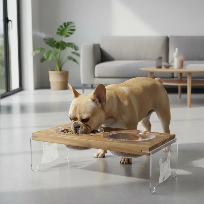 Comedouro Duplo Teca