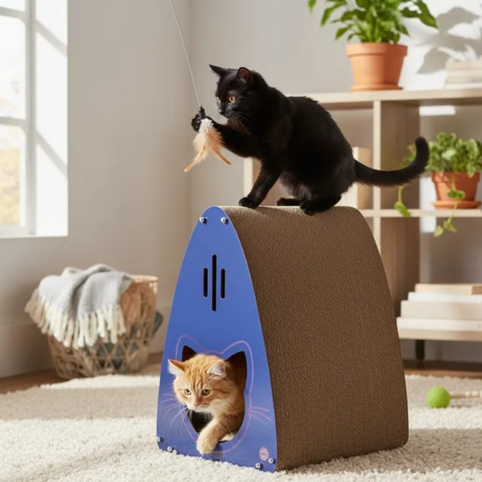 Arranhador Gatedral - Azul