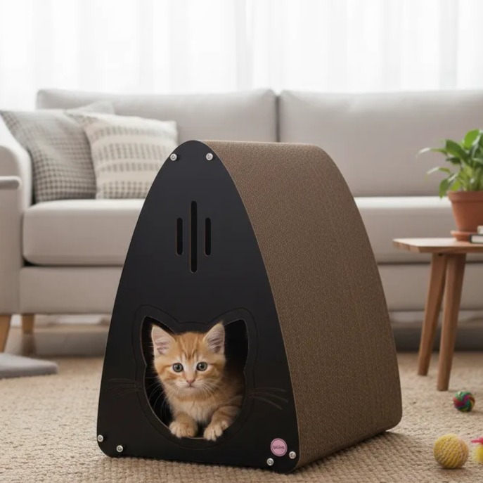 Arranhador Gatedral - Preto