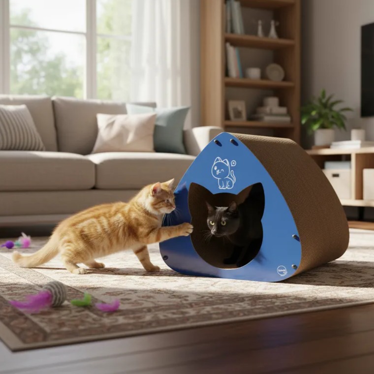 Casa Arranhador James - Azul