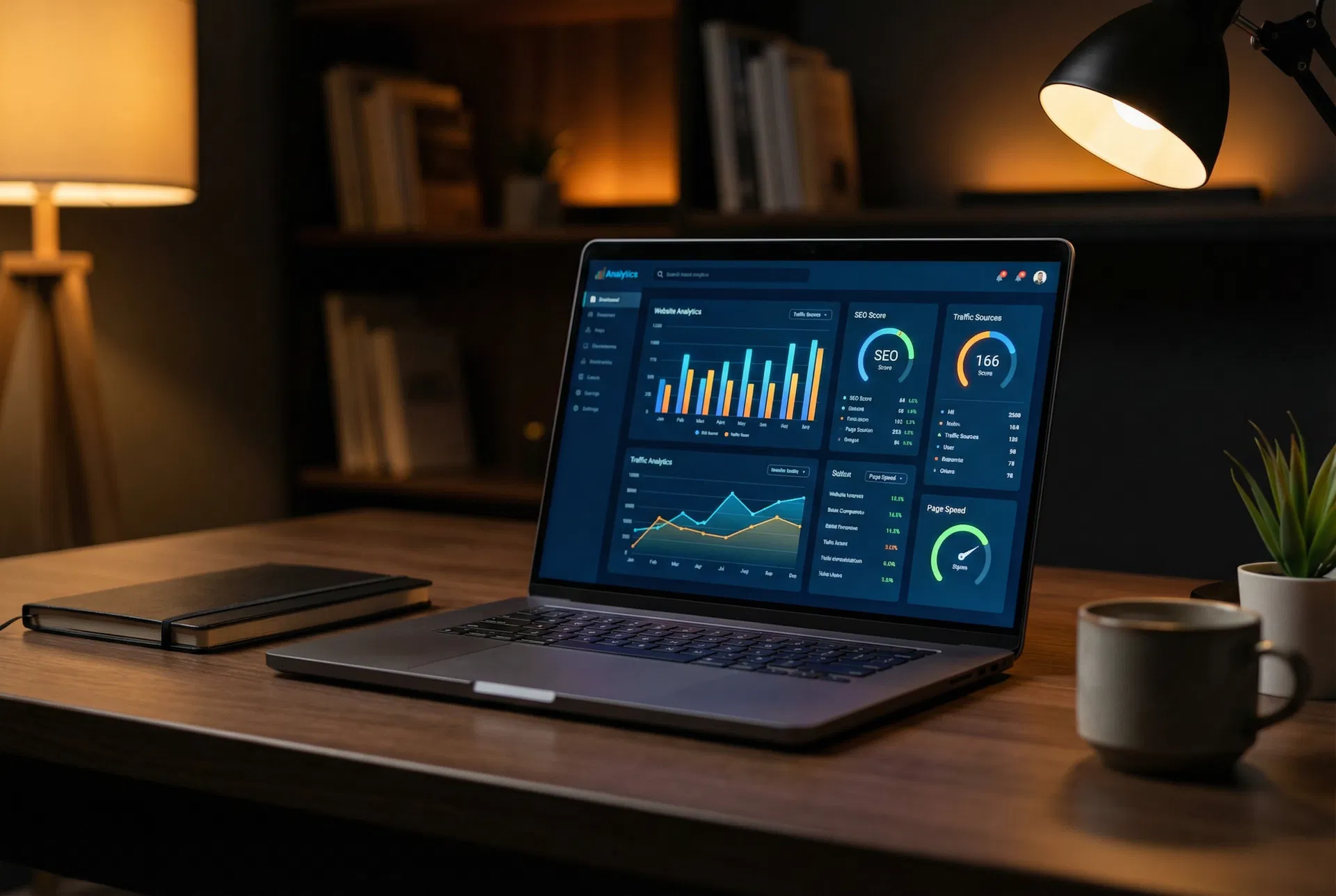 Website analytics dashboard