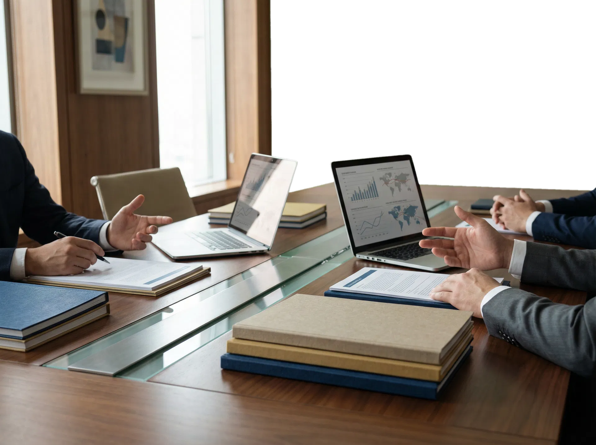 Reunião executiva sobre estratégia internacional