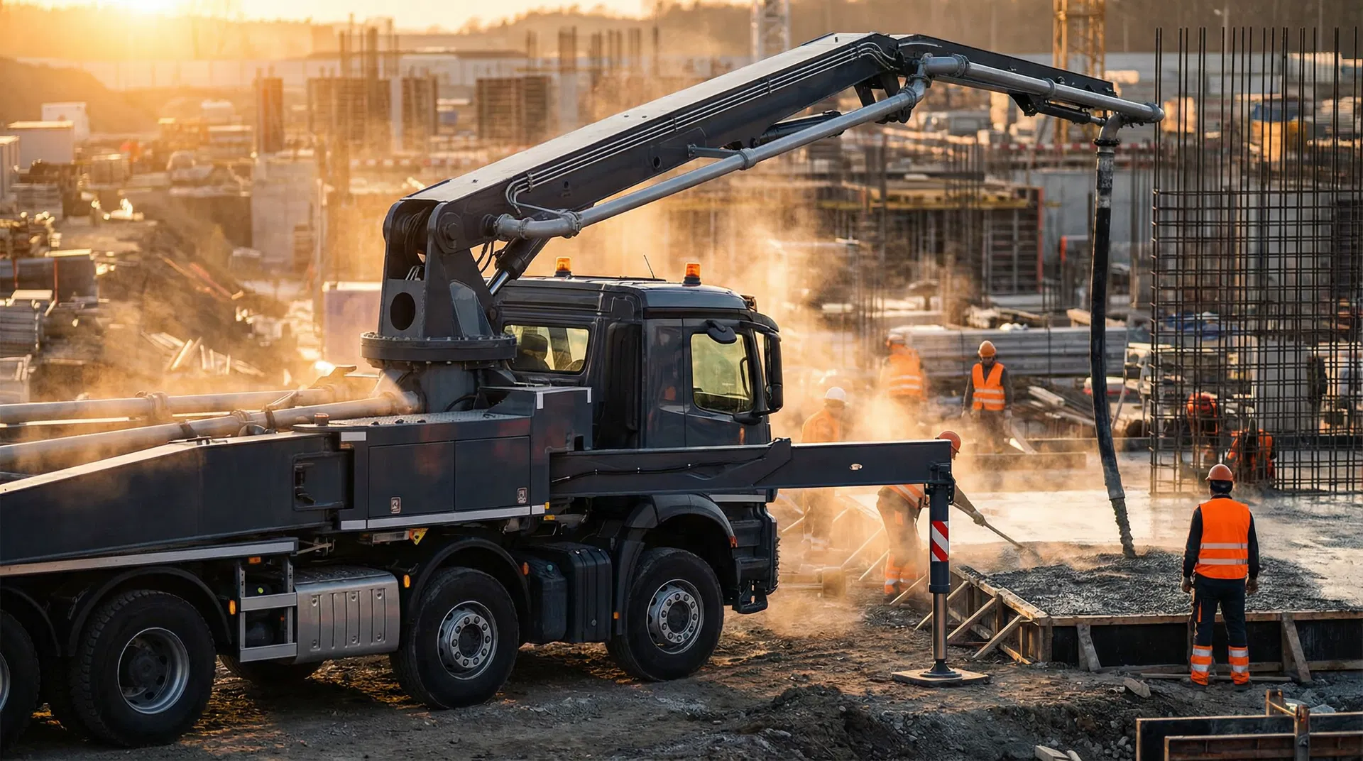 Heavy equipment in action